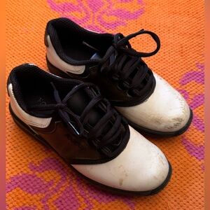 FootJoy Black and Cream white golf Shoes